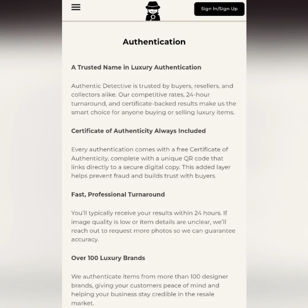 Authentication COA Service - Picture 2 of 2